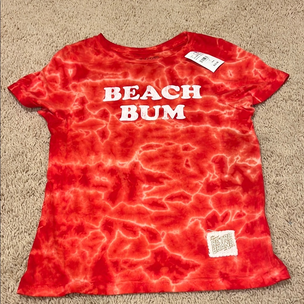 Beach Bum Kids Tie-Dye T-Shirt - Red